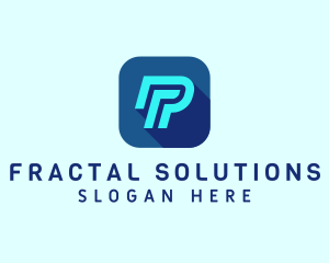 Cyber Software Letter P logo design