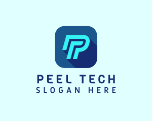 Cyber Software Letter P logo design