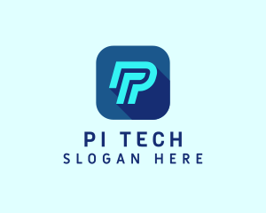 Cyber Software Letter P logo design