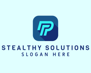 Cyber Software Letter P logo design