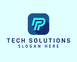 Software - Cyber Software Letter P logo design
