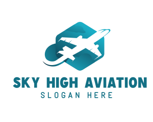 Flying Plane Airline logo design