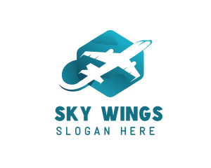 Flying Plane Airline logo design