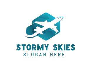 Flying Plane Airline logo design