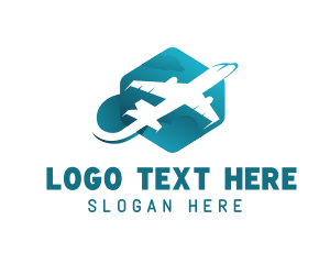 Plane - Flying Plane Airline logo design