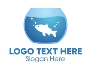 Chewing Gum - Blue Bubbly Fishbowl logo design