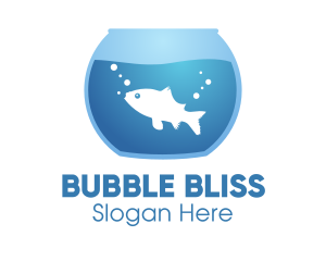 Bubbles - Blue Bubbly Fishbowl logo design