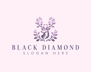 Elegant Floral Deer logo design