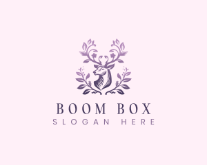 Elegant Floral Deer logo design