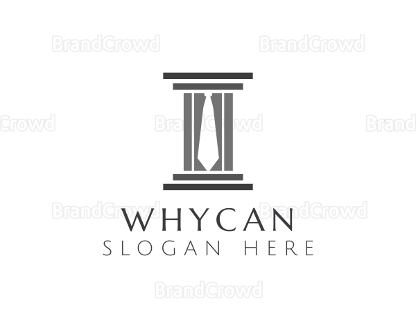 Negative Space Necktie Column Logo