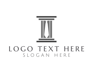 Negative Space Necktie Column Logo