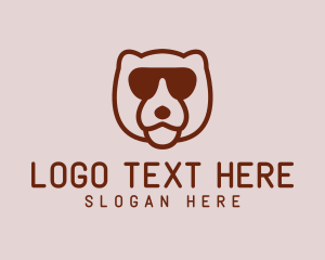 Grizzly - Sunglasses Bear Head logo design