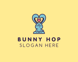 Bunny Ear Heart logo design