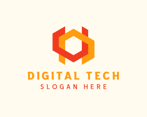 Geometric Digital Tech logo design