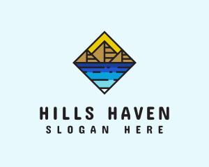 Lake Mountain Trip logo design