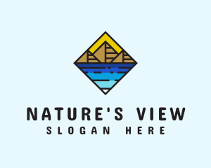 Scenic - Lake Mountain Trip logo design