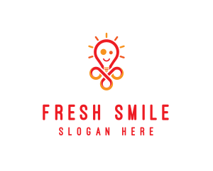 Bright Lamp Smiley logo design