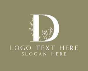 Stationery - Floral Nature Event Letter D logo design