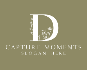 Floral Nature Event Letter D Logo