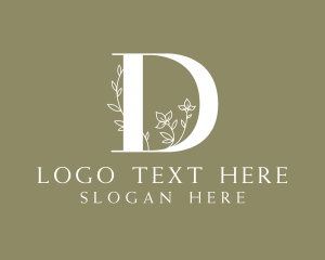 Florist - Floral Nature Event Letter D logo design