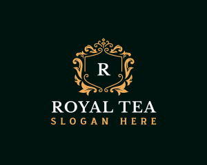 Royal Shield Filigree logo design