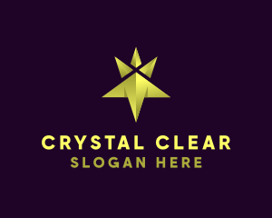 Crystal - Polygon Crystal Crown logo design