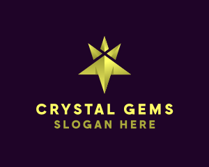 Polygon Crystal Crown logo design