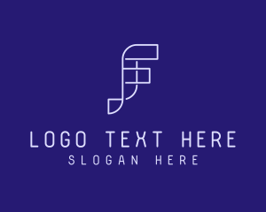 Letter F - Tech Programming Software logo design