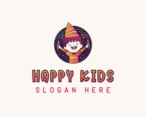 Kid Party Celebration logo design