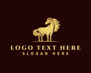 Mustang - Luxury Horse Mane logo design
