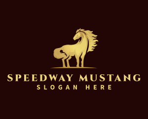 Mustang - Luxury Horse Mane logo design