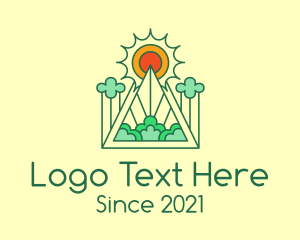 Landscaping - Sunlight Nature Pyramid logo design