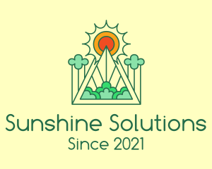 Sunlight Nature Pyramid logo design