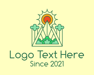 Nature Conservation - Sunlight Nature Pyramid logo design