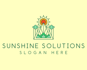 Sunlight Nature Pyramid logo design