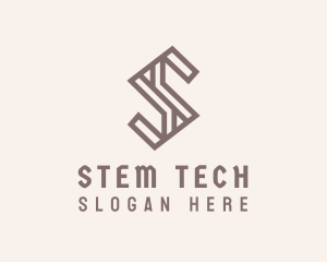 Modern Tech Letter S logo design