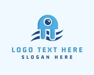Ocean - Electrical Plug Jellyfish logo design