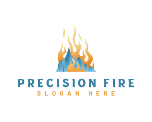 Fire Ice Thermostat logo design