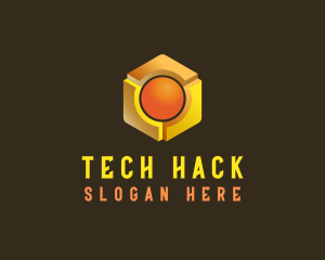 Tech Cube Sphere logo design