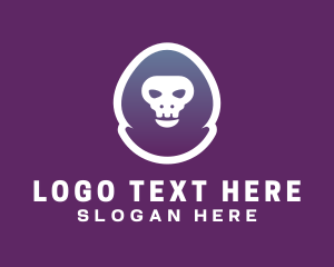 Spooky - Gradient Skull Hoodie logo design