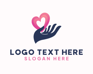 Donation - Love Hand Foundation logo design