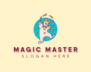 Trick - Circus Clown Performer logo design