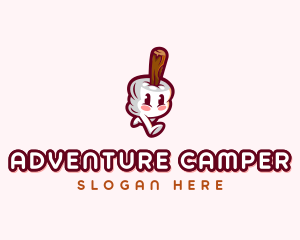 Marshmallow Adventure Camping logo design