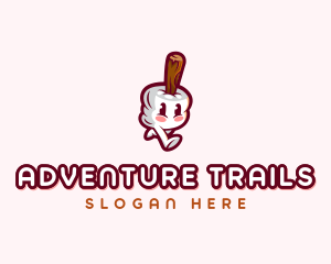 Marshmallow Adventure Camping logo design