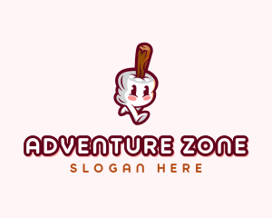 Marshmallow Adventure Camping logo design