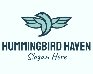 Flying Hummingbird Aviary logo design