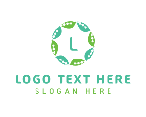 Eco - Leaf Organic Wellness logo design