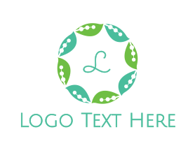 Circle - Leaf Circle logo design