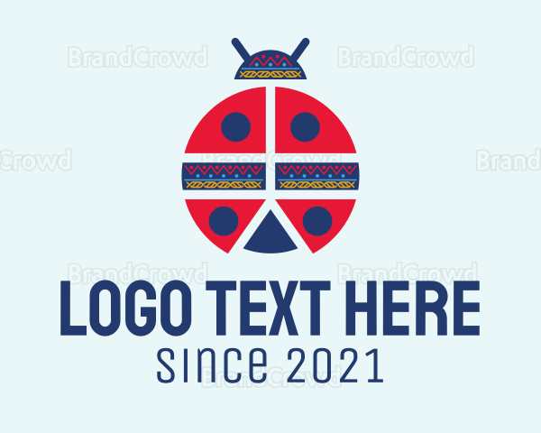 Ethnic Ladybug Pattern Logo