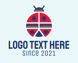 Bug - Ethnic Ladybug Pattern logo design